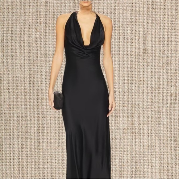 Express Dresses & Skirts - Elegant Black cowl Halter Dress